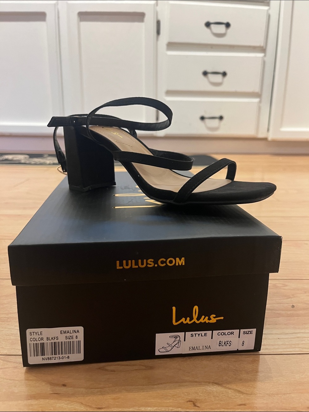 Lulu's Black Strappy Block Heel Sandals